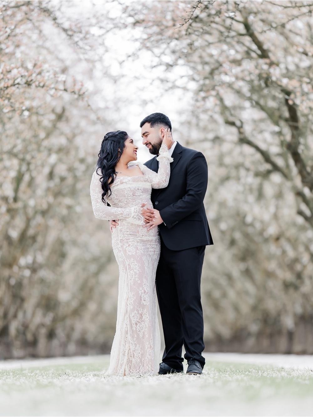 House of CB Ivory Lace Long Sleeve Wedding Dress- Artemis